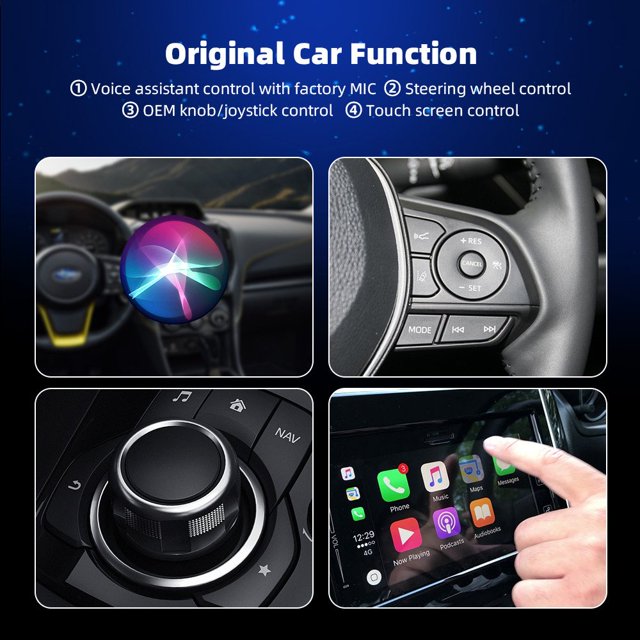 CNKOO Mini Wireless CarPlay Adapter for Factory Wired CarPlay Cars Wired to Wireless CarPlay for Enjoy Intelligent Life Multimedia Player Bluetooth Auto Connect