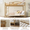 thumbnail image 3 of CazToi Heavy Duty 400 lbs Twin Loft Bed with Ladder Space Saving Metal Frame Easy Assembly, 3 of 7