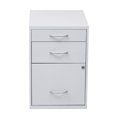 thumbnail image 2 of OSP Designs 22” White Metal File Cabinet, 2 of 5