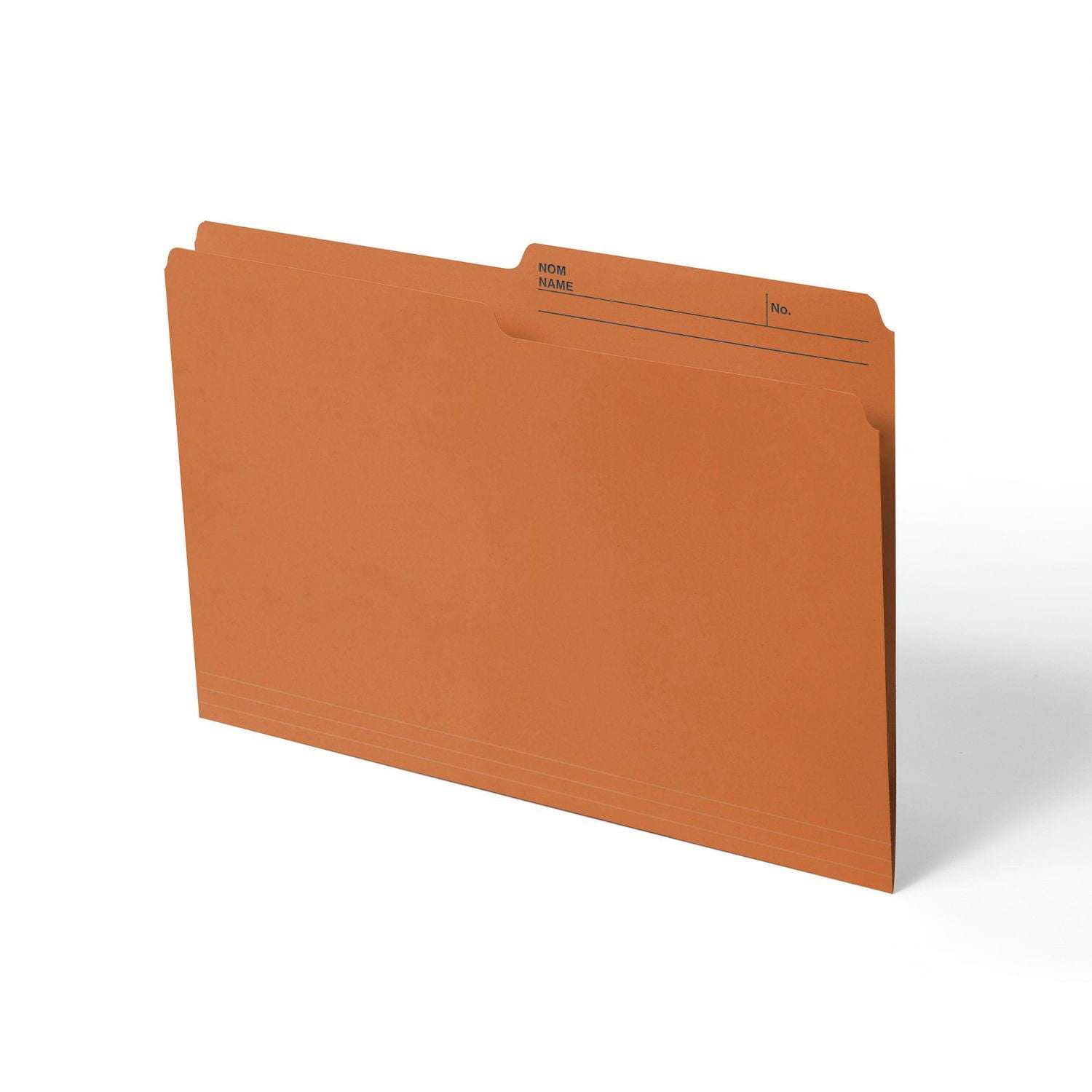 Continental Letter size File Folders. Orange colour, 12 count
