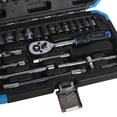 thumbnail image 2 of FIXTEC Car Mechanics Tool Set with 1/4" Drive Quick Reversible Ratchet Handle (46-Pieces), 2 of 5