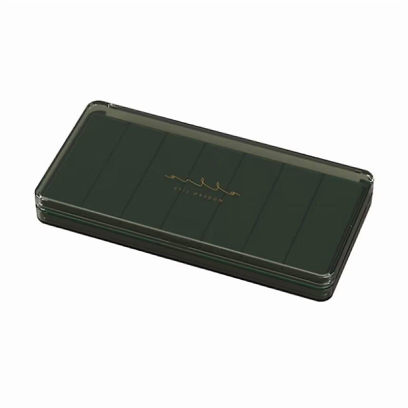 7 day pill box - 21 times a day pill organizer or 7 days a week pill dispenser (green)