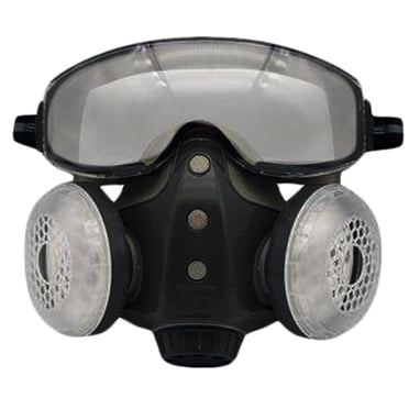 FHKOEGHS Face Respirator Mask - Masks with Activated Carbon Filter, Against Dust, Gases, Organic Vapor, Dust Proof Integrated Respirator Mask, Reusable Full Face Protective Gear for Industrial Work