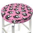 thumbnail image 3 of Easygdp Cute Panda Print Easy To Install Bar Stool Covers&Stool Covers Round&Elastic Stool Cover, Barstool Covers,Washable&Bottom With Elastic Edge-14 inch, 3 of 7