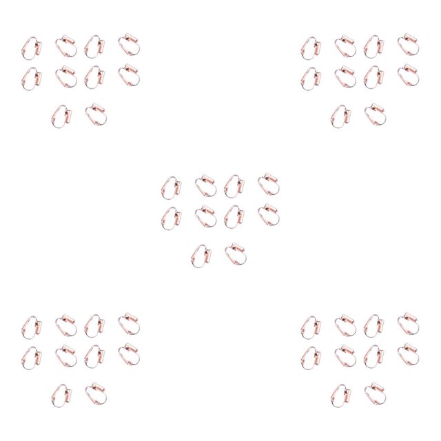 ZLight 10pcs Ear Clip Converters Earring Accessories Screw/Lever Non-Pierced Handmade with Loop Plastic Pads Findings Type12 5Set