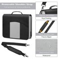 thumbnail image 4 of MoKo Zipper Binder, 3-Inch 3 Rings Binder with Zipper, 600 Sheet Capacity Multi-Pocket School Bag Organizer, Handle and Shoulder Strap Included, Blac, 4 of 7