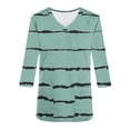 thumbnail image 4 of T-shirt Imprimé Polyvalent pour Femme, Haut Décontracté à Col Rond, Tissu Imitation Rack Doux, Manches 3/4 Coupe Décontractée, Conçu pour un Port Quotidien Confortable Ou l'Allaitement, 4 of 7