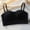 Black, variant on HUITKMM Cotton Bra Thin Padded Bra with Removable Padding Seamless Full Coverage Bras for Women Adjustable Underwire Lingerie Solid Color