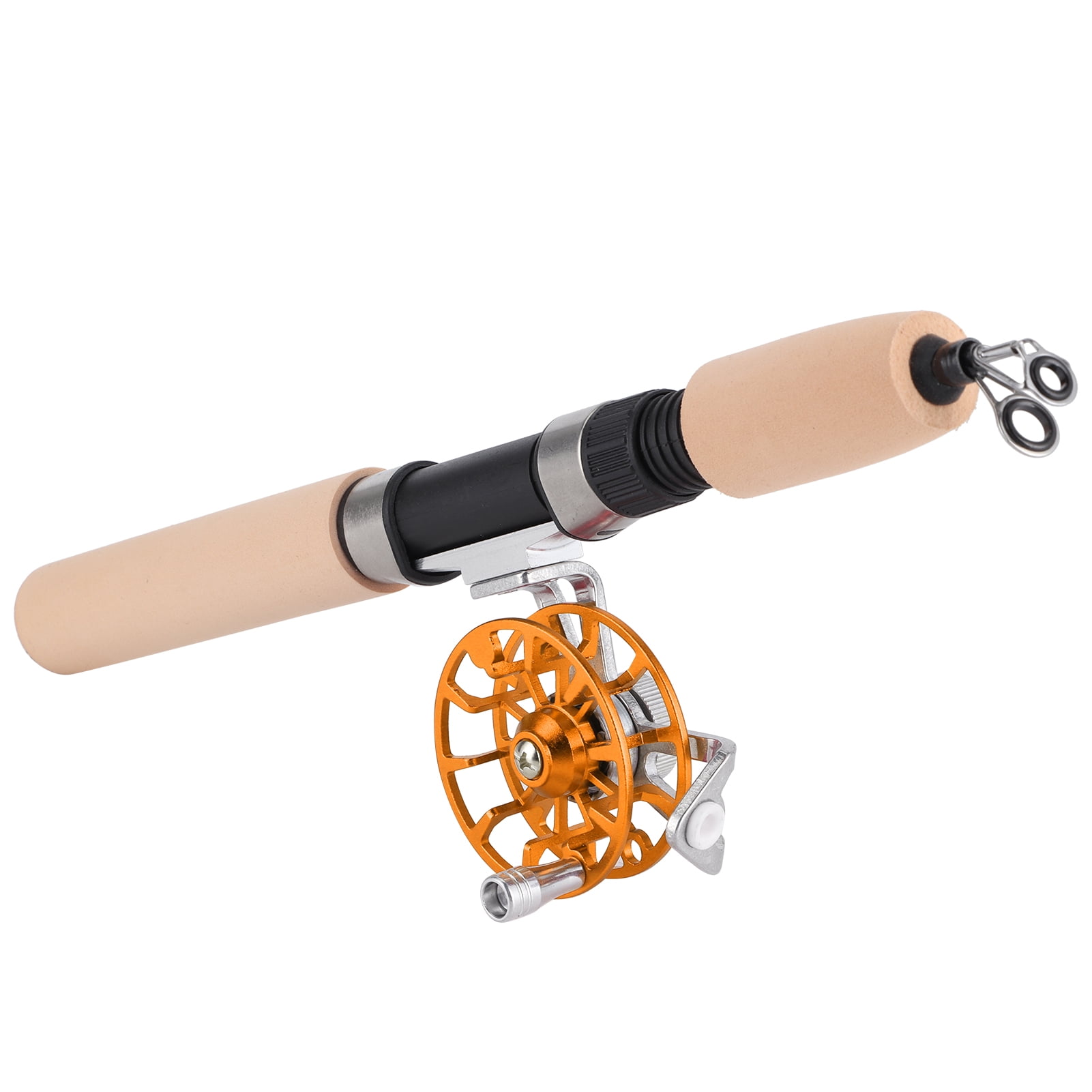 26in Portable Fishing Rods, Telescopic Fishing Rod with Reel Set Portable Outdoor Winter Ice Fishing Tackle Accessories