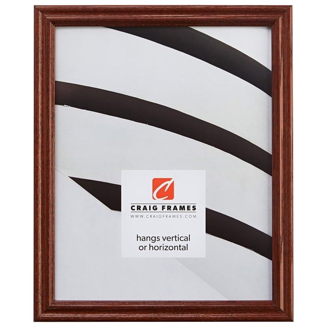 Craig Frames 200ASH 15 by 25-Inch Picture Frame, Wood Grain Finish, 0.75" Wide, Walnut Brown