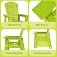 thumbnail image 4 of Gymax Ensemble de 2 Chaises Adirondack de Patio pour Enfants Fauteuil Chaise d'Extérieur Résistante aux Intempéries Vert, 4 of 5