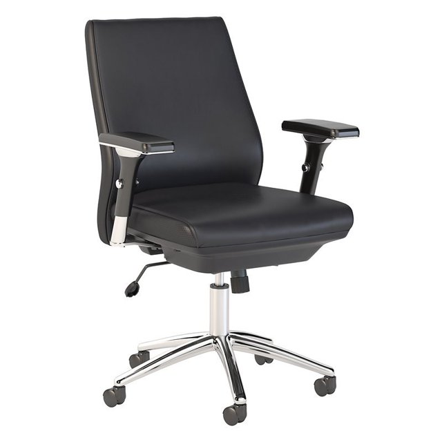 Bush Business Furniture Studio C Mid Back Leather Executive Office Chair