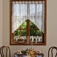 thumbnail image 1 of CaiYueKe Lace Curtain Half Window Shade Kitchen Bathroom Doorway Privacy Sheer Panel Valance Decorative Living Room Bedroom Modern Stretch Rod Cover Design, 1 of 7