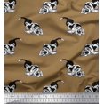 thumbnail image 1 of Soimoi Polyester Crepe Fabric Basset Hound Dog Print Fabric by The Yard 42 Inch Wide, 1 of 3