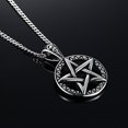 thumbnail image 3 of Bijoux Wiccans pour Femmes et Hommes Collier Pendentif Pentagramme en Acier Inoxydable, 3 of 4