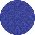 thumbnail image 1 of Ahgly Company Tapis d'Intérieur Ronds Transitionnels Lavables à la Machine, Ruban Bleu Bleu, Tapis de Zone, 6 Pieds Rond, 1 of 7