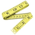thumbnail image 1 of ZTTD Soft Tape Measure Double Scale Body Sewing Flexible Tailor Craft Vinyl Ruler for Weight Loss Medical Body Measurement Nursing Craft, Has Centimetre Scale on Reverse Side 60-inch（Yellow）, 1 of 7