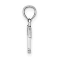 thumbnail image 2 of Diamond2Deal 14K White Gold Block Letter T Initial Pendant for Women, 2 of 6