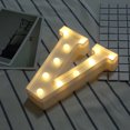 thumbnail image 1 of Special Offer! Alphabet LED Letter Lights Light Up White Plastic Letters Standing Hanging V, 1 of 3
