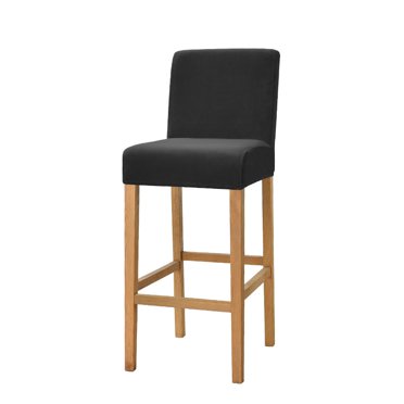 Nvzi Velvet Chair Covers for Pub Chairs,Counter Stool Slipcovers, Stretch Bar Stool Chair Covers Pack of 2 (Black)