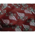 thumbnail image 4 of oneOone Silk Tabby Fabric Leaves Block Print Sewing Fabric BTY 42 Inch Wide, 4 of 4