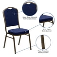 thumbnail image 2 of HERCULES Series Crown Back Stacking Banquet Chair in Navy Blue Dot Patterned Fabric - Gold Vein Frame, 2 of 9