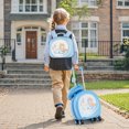 thumbnail image 2 of Gymax Ensemble de Bagages pour Enfant 4 Pcs avec Valise Cabine Rigide 14 Pieds' à Roulettes Pivotantes pour Tout-Petit Bleu, 2 of 10