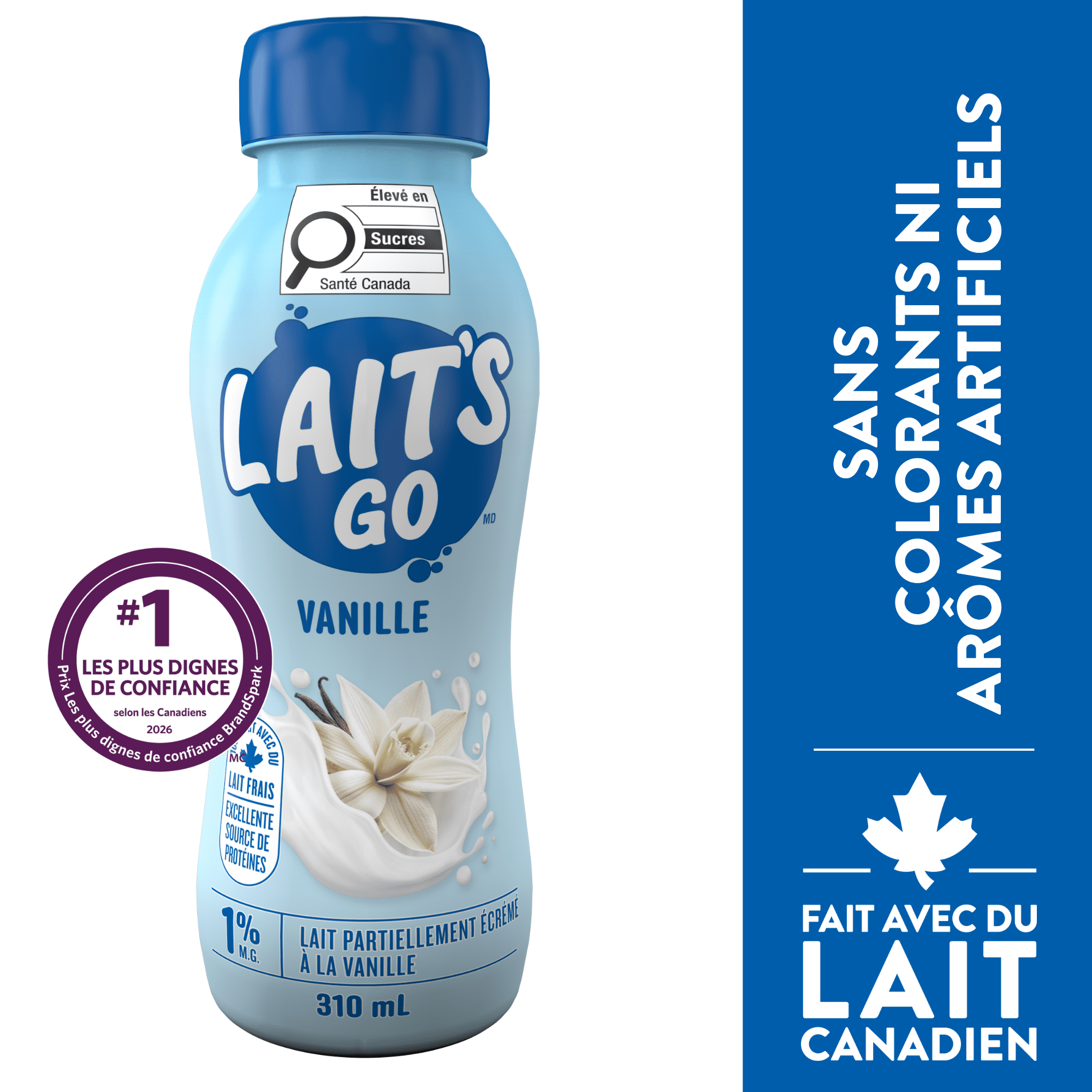 Milk2Go 1 % Lait Partiellement Écrémé à la Vanille