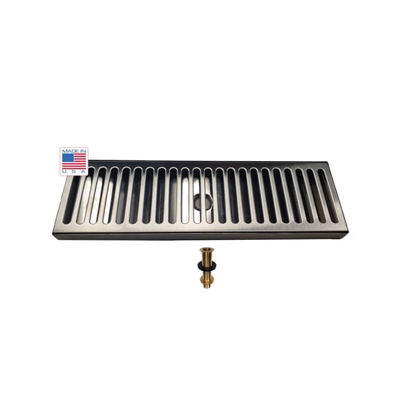 Bev Rite Plateau d'Égouttement avec Drain, 16 x 5, 16 Pouces x 5 Pouces, Acier Inoxydable