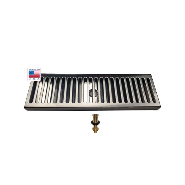 Bev Rite Plateau d'Égouttement avec Drain, 16 x 5, 16 Pouces x 5 Pouces, Acier Inoxydable