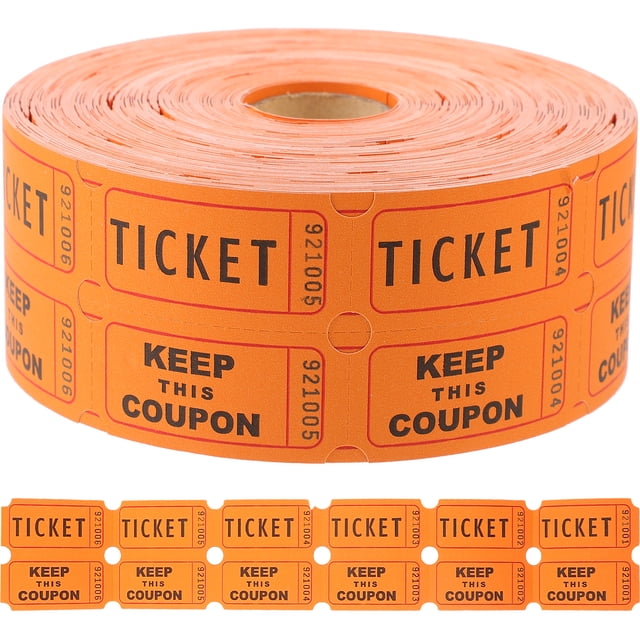 KAKOWELY ticket rolls 1 Roll of Raffle Tickets Universal Ticket Labels Universal Ticket Roll Events Tickets Universal Tickets4.72"X4.72"X1.97"