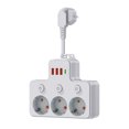 thumbnail image 1 of Wall Socket Extender with USB Charging Ports Individual Control Switches Surge Protector Fast Charging USB A Type C for Home Office, 1 of 5