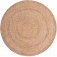 thumbnail image 2 of Aizza Trends 7 Ft Round Natural Jute Area Rug, Boho Chic Natural Jute Area Rug - Hand-Braided, Rustic Farmhouse Decor for Living Room Carpet,, 2 of 4