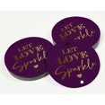 thumbnail image 3 of Inkdotpot Pack Of 50 Real Gold Foil Paper Tags Let Love Sparkle Wedding Favor Hang Tags, 3 of 6