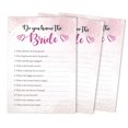 thumbnail image 1 of Inkdotpot How Well Do You Know The Bride Bridal Shower Bachelorette PartyGameActivityCards 50-PackWatercolor SplashWho Know The Bride Best, 1 of 7