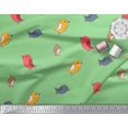 thumbnail image 2 of Soimoi Rayon Crepe Fabric Bird Clip Art Print Sewing Fabric Yard 46 Inch Wide, 2 of 3