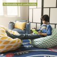 thumbnail image 4 of Majestic Home Goods Trellis Classic Bean Bag, Small, Navy, 4 of 5