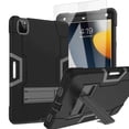 thumbnail image 1 of For iPad Air 13 Inch M2 Case With Screen protector 2024 / iPad Pro 12.9 Inch Case 6th/5th/4th Generation 3 in 1 Kickstand, Slim Soft TPU Back Tablet Cover, Heavy Duty Protective Cover - Black, 1 of 5