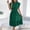 Robes Style2-Vert pour Femmes, variante sur Mceream Robe Midi pour Femme à Col, Taille à Nouer, Ourlet à Volants, Manches Volantées, Tissage Léger pour Brunch, Bureau, Décontracté Vert m