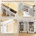 thumbnail image 4 of HOMCOM 55" Kitchen Island with Power Outlet & Drop Leaf Kitchen Cart White, 4 of 10