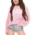 thumbnail image 3 of PMVFHDE Chandails Graphiques pour Filles Chandails Décontractés à Col Rond pour Filles Manches Longues Mignon Chandail Ample Léger Hauts Rose, 4-5 Ans, 3 of 8