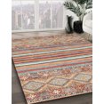 thumbnail image 2 of Ahgly Company Tapis d'Intérieur Carrés Abstraits Beige Brun, Tapis de Zone Abstraits, 8 Pieds Carré, 2 of 6