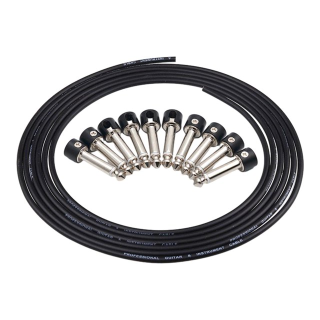 Solderless Guitar Pedal Patch Cable Set Flexible 3 Meters 10ft Wire for Bass