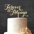 thumbnail image 2 of Forever And Always Custom Wedding Cake Topper Personalized Rustic Wooden Cake Topper Cake Decoration 8-9 Inches Wide, 2 of 3
