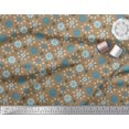 thumbnail image 3 of Soimoi Polyester Crepe Fabric Leaves & Floral Artistic Decor Fabric Printed Yard 52 Inch Wide, 3 of 5