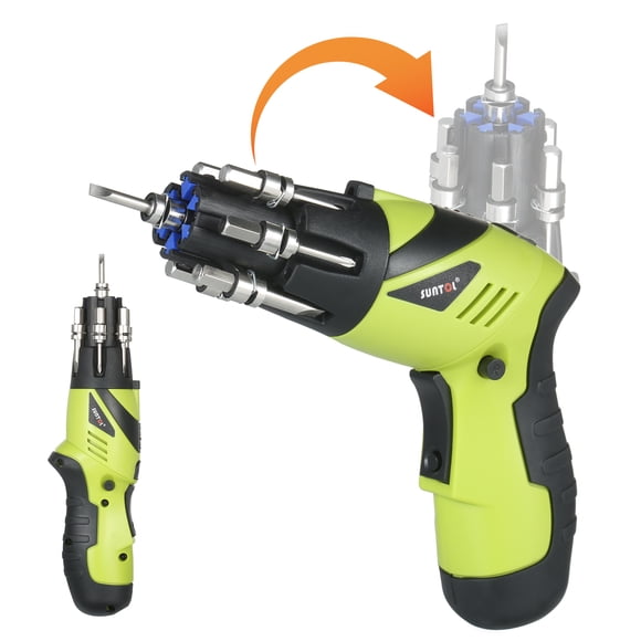 Yeacher 12-Piece 3. Rechargeable Cordless Screwdriver Kit 1/4 Inch Drive 6N.m Power Screwdriver Set with Extension Screwdriver Bits Sockets LED Light Two-position Handle