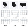 thumbnail image 2 of HONBAY Module Central pour Canapé Sectionnel Modulaire Fauteuil d'Appoint Sans Accoudoirs avec Siège de Rangement Velours Noir, 2 of 5