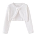 thumbnail image 1 of Boléro Ouvert pour Filles Enfants Manches Longues Court Cardigan Élégant Chandail Tricoté Cardigan pour Enfants, 1 of 7