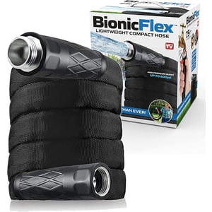 Bionic Flex 75 ft Lightweight Kink Resistant Garden Hose with Aluminum Spray Nozzle Care