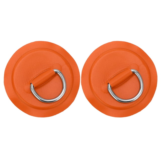 PVC D Patch, Reusable Durable Deck Accessories D-Ring Patch 2pcs For Roof Racks Trailers Ground Sheets For PVC Inflatable Boat Kayak Canoe Yellow,Blue,Red,Emerald
